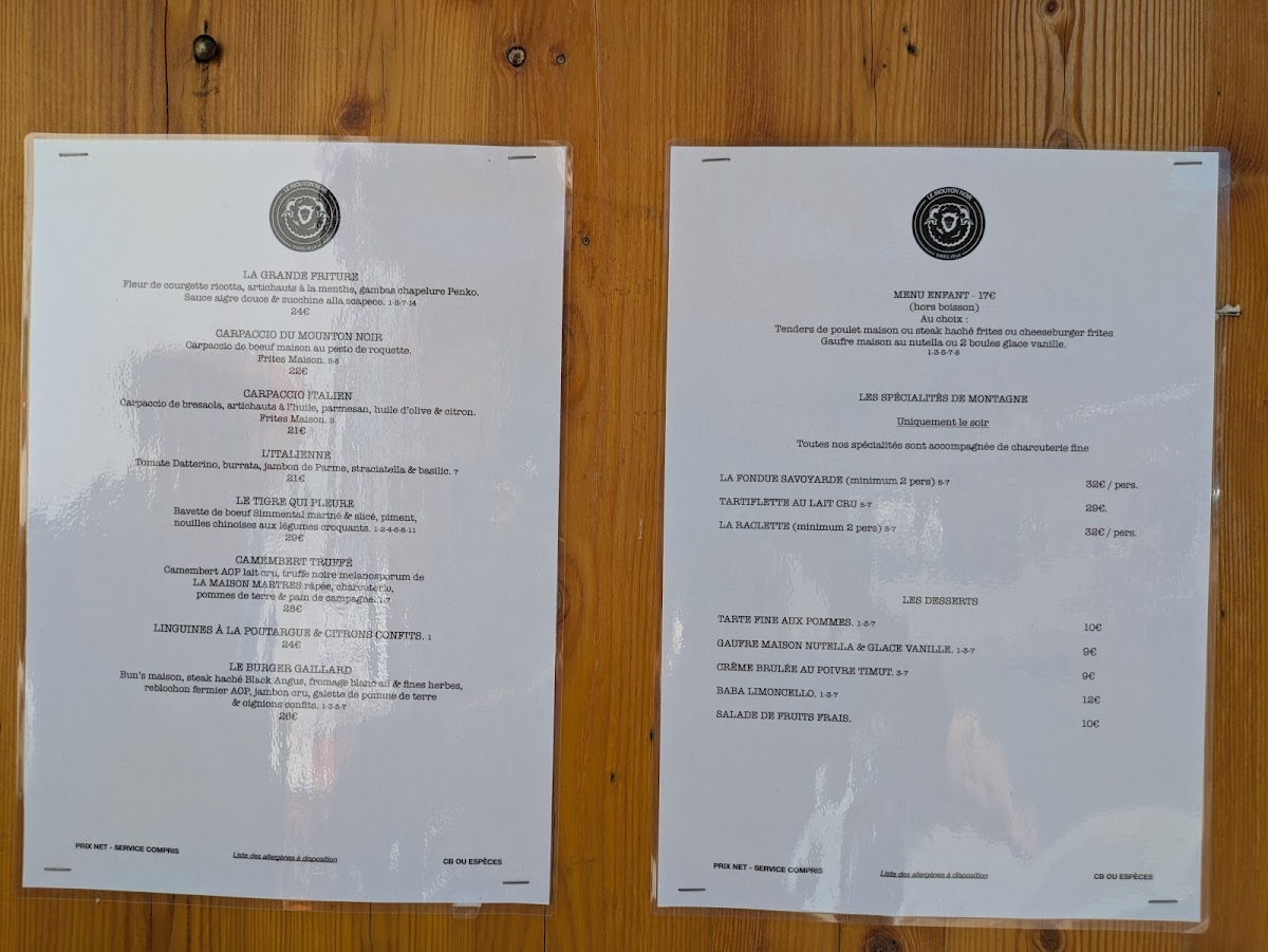 Menu Le Mouton Noir-1