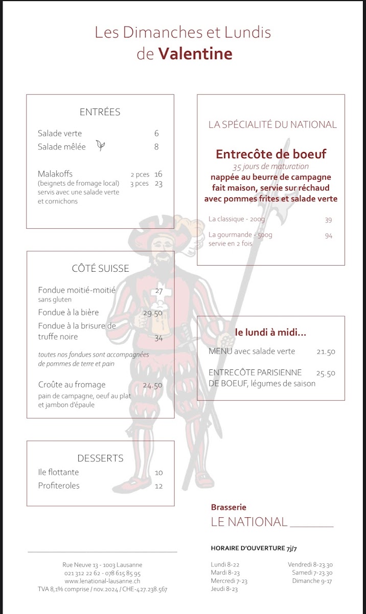 Menu Le National-1