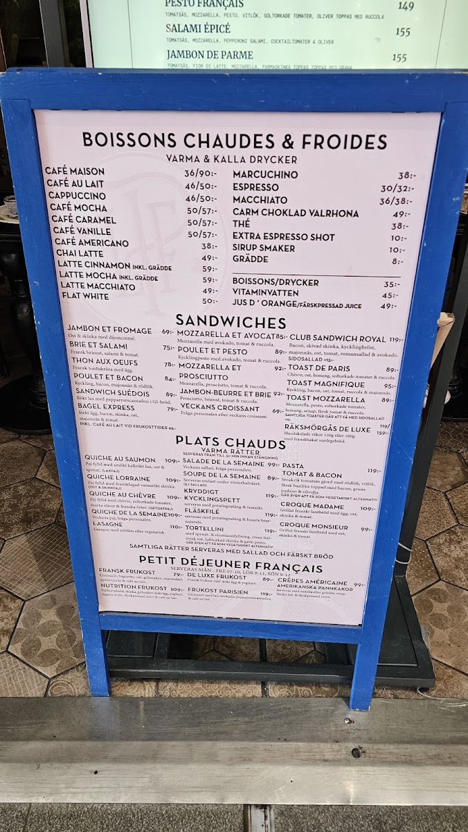 Menu Le Pain Francais-1