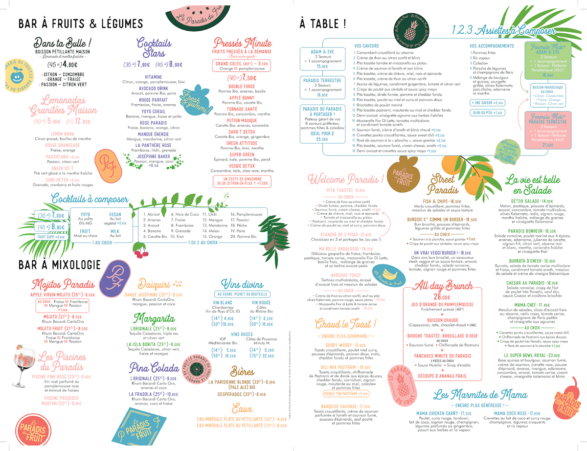 Menu Le Paradis Du Fruit-7