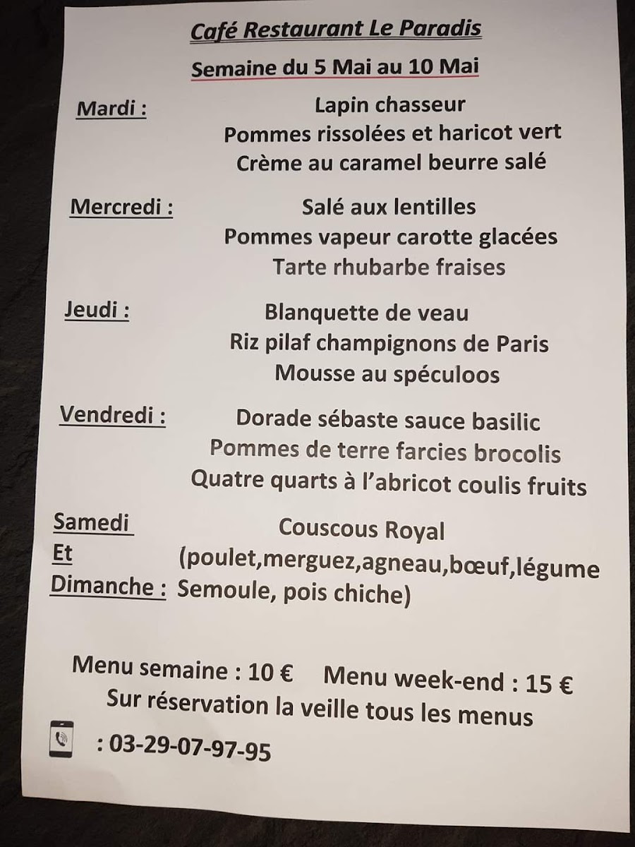 Menu Le Paradis-2