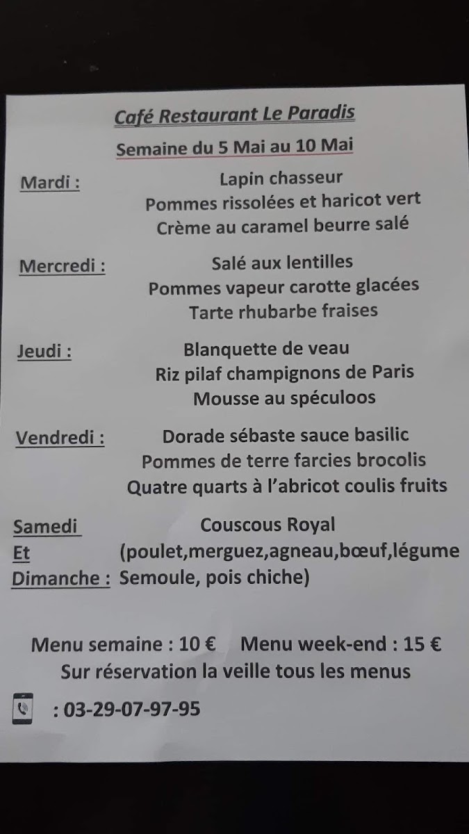 Menu Le Paradis-3