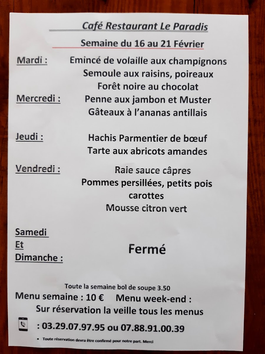 Menu Le Paradis-4