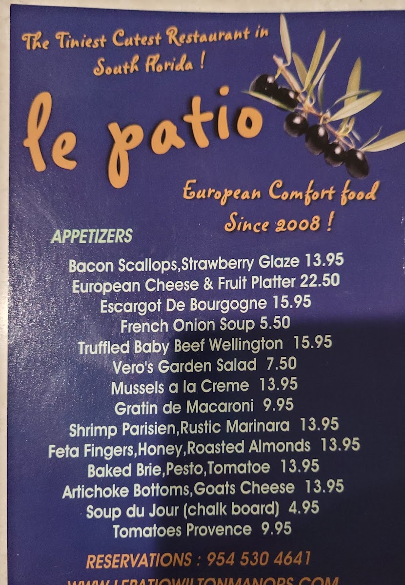 Menu Le Patio - The Tiniest Cutest Restaurant In South Florida-6