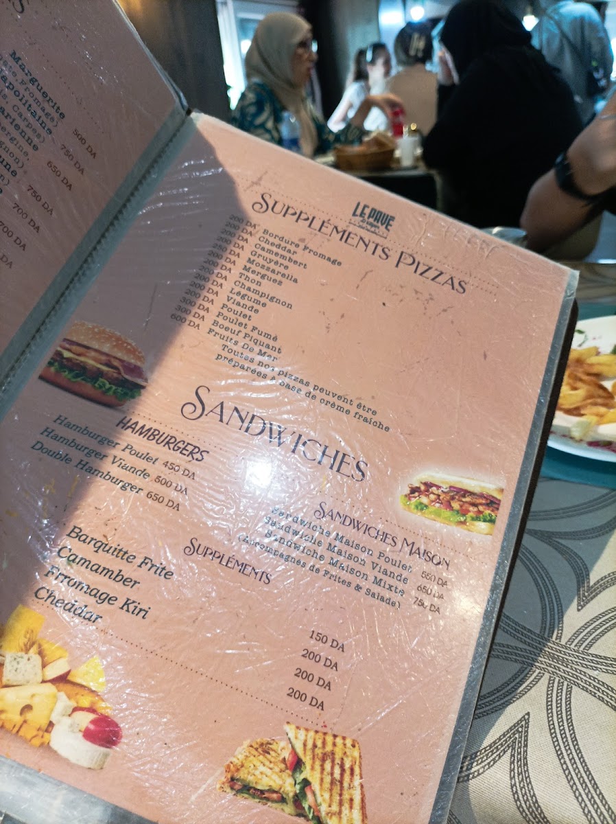 Menu Le Pavé D'alger-10