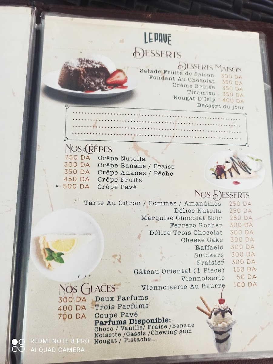 Menu Le Pavé D'alger-2