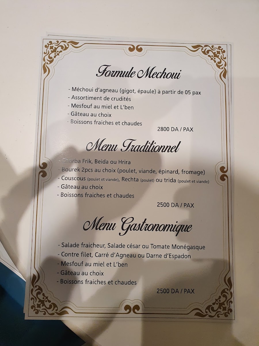 Menu Le Pavé D'alger-3