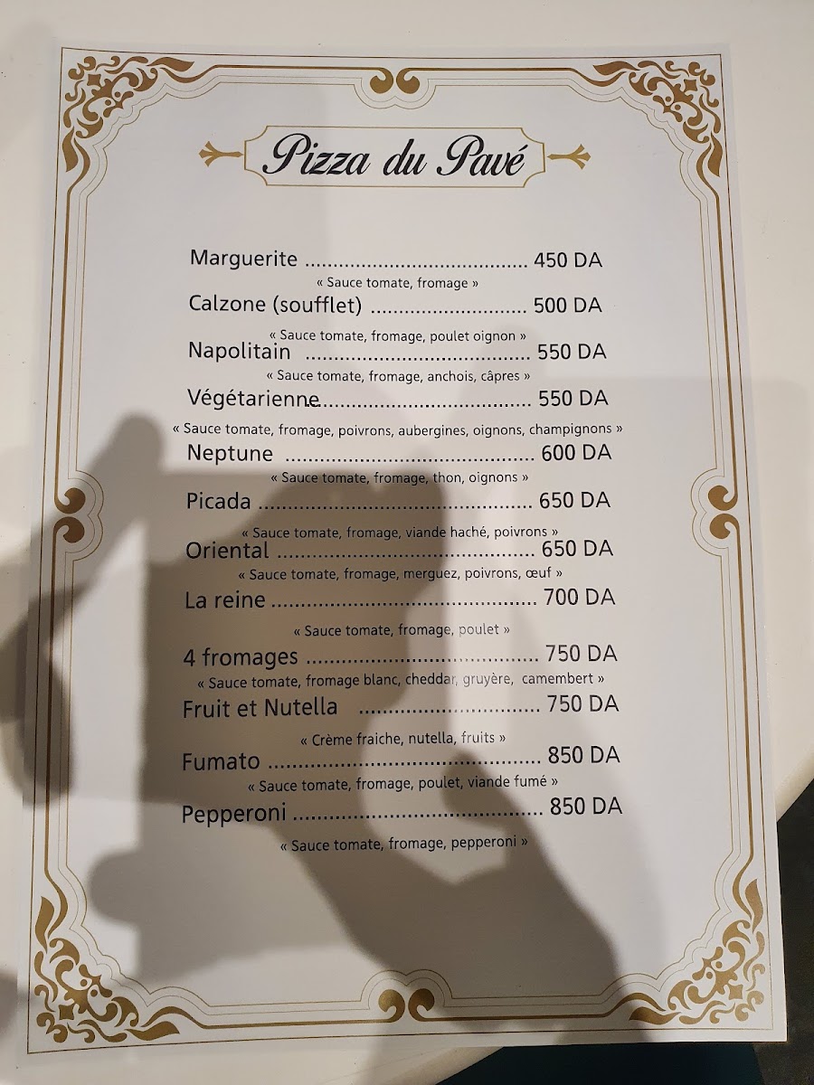 Menu Le Pavé D'alger-5