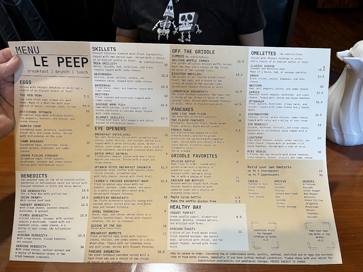 Menu Le Peep Restaurant-1