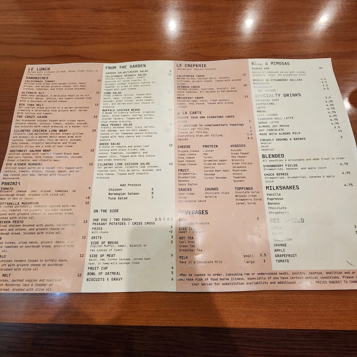 Menu Le Peep-8