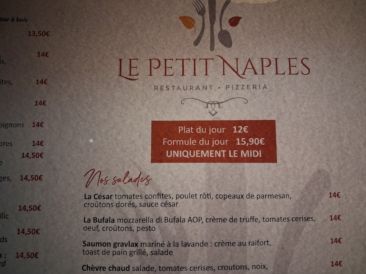 Menu Le Petit Naples-1