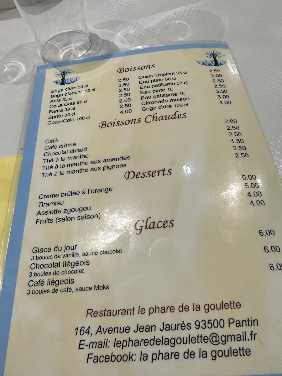 Menu Le Phare De La Goulette-4