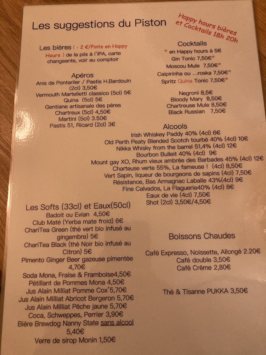 Menu Le Piston Pélican-2
