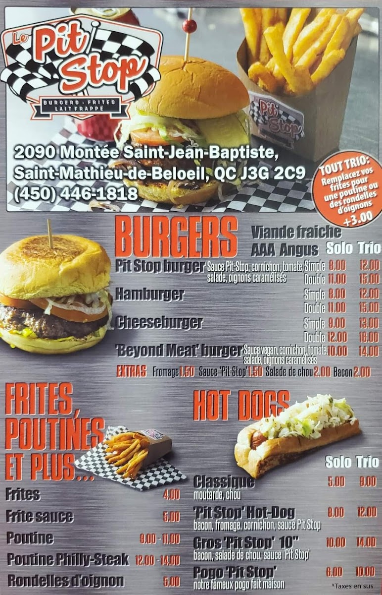 Menu Le Pit Stop-1