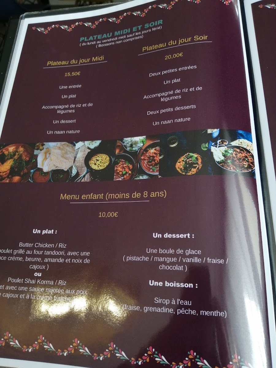 Menu Le Rajia Indien-6
