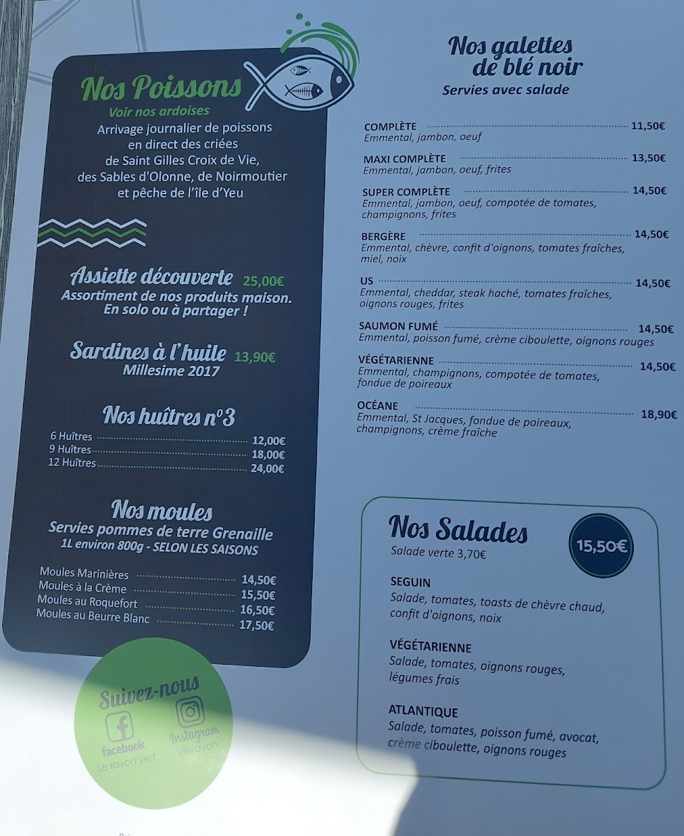Menu Le Rayon Vert-2