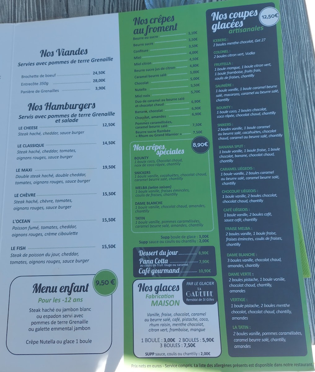 Menu Le Rayon Vert-3