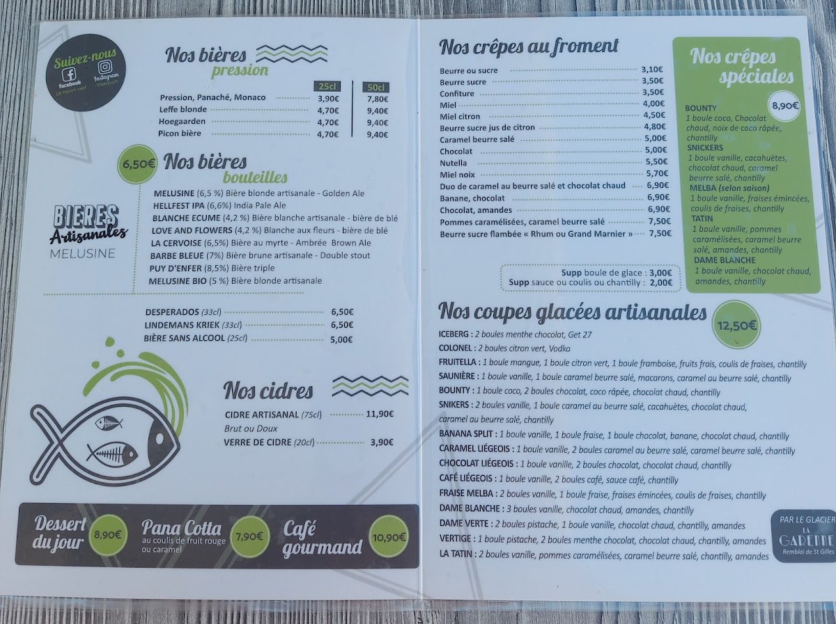 Menu Le Rayon Vert-7