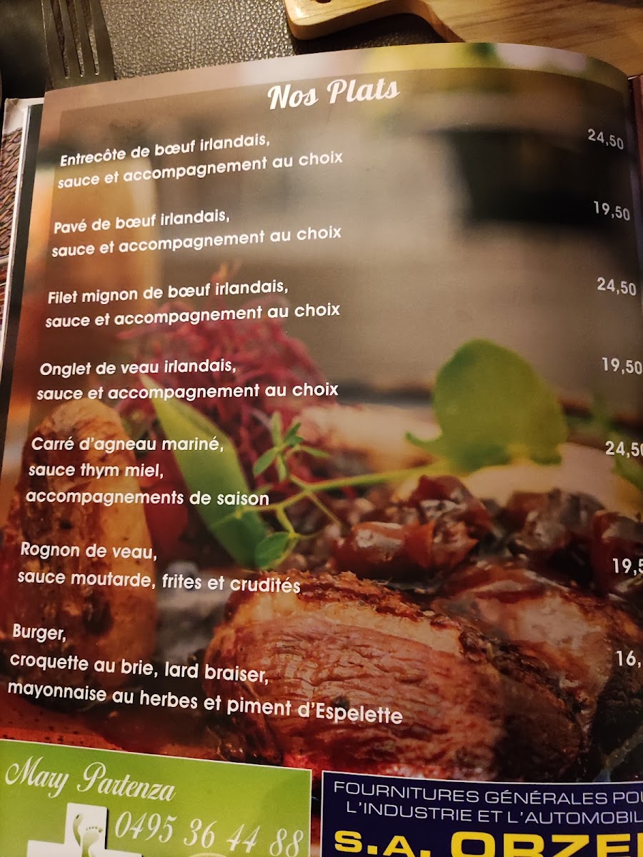 Menu Le Relais De Walhain - Binche-1