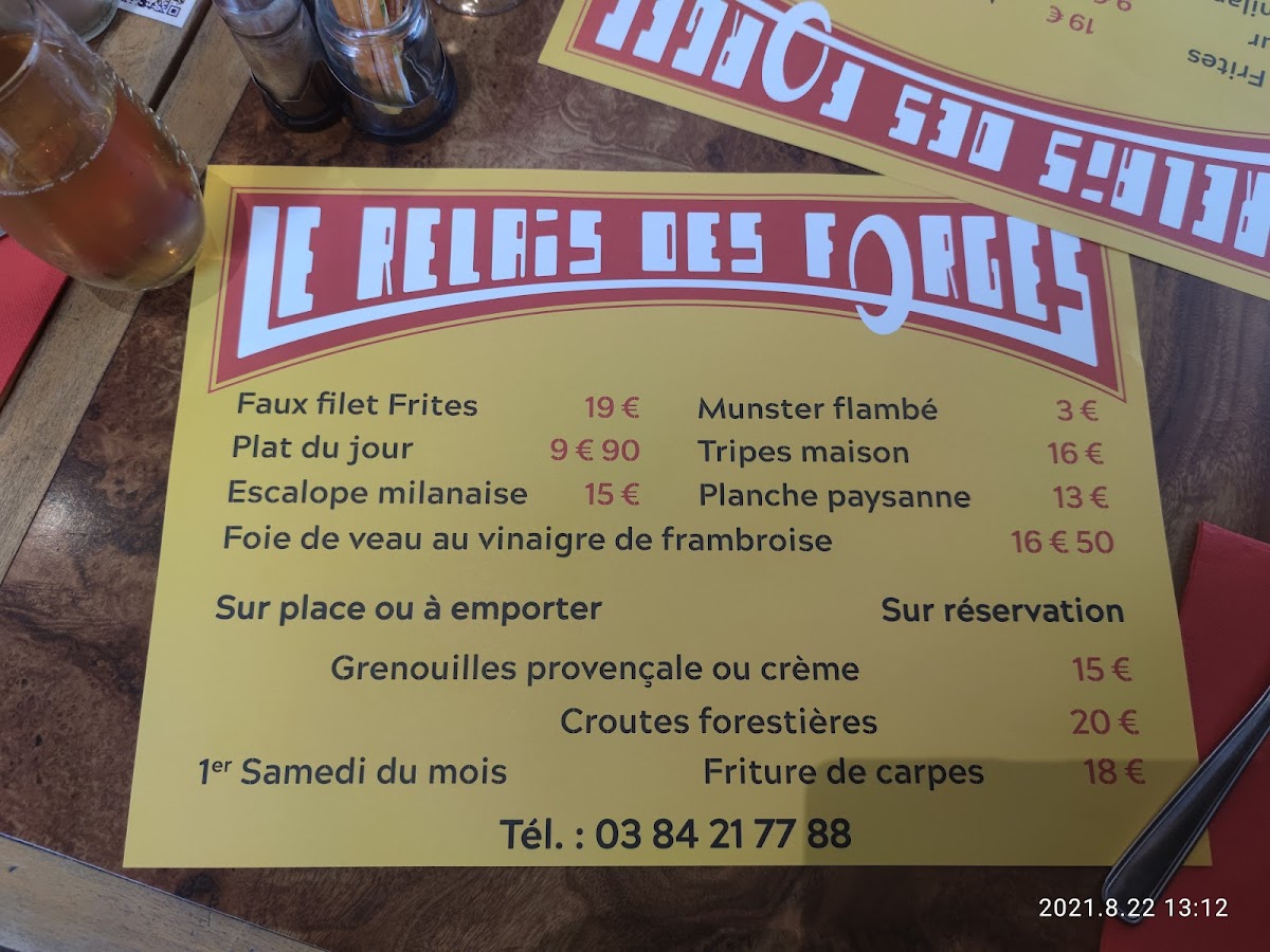 Menu Le Relais Des Forges-7
