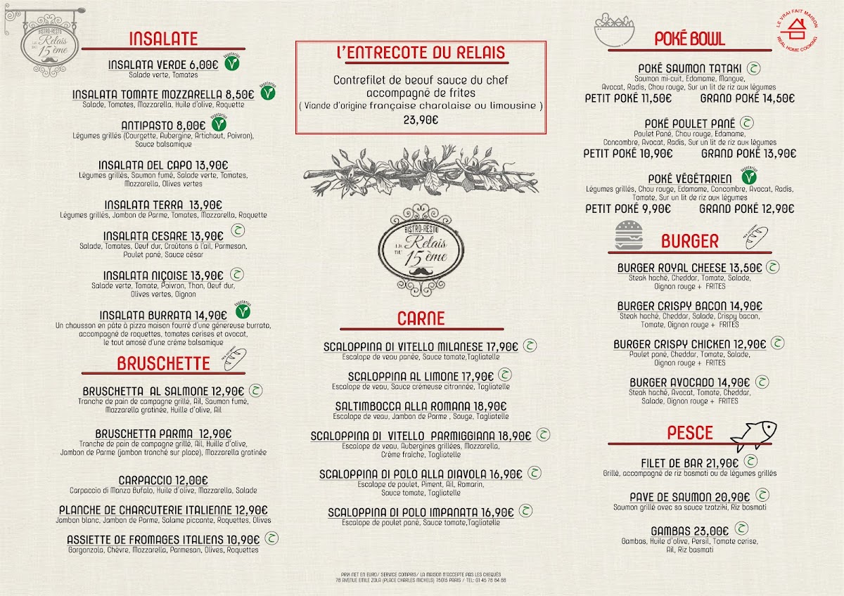 Menu Le Relais Du 15Ème-3