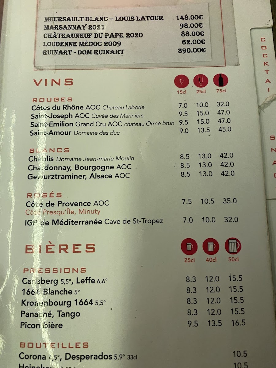 Menu Le Relais Du 15Ème-7