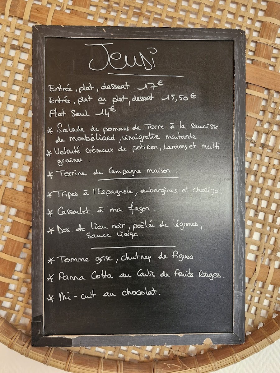 Menu Le Relais Du Parc-1