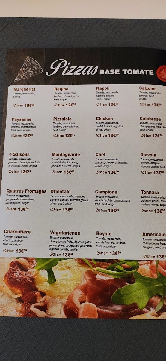Menu Le Rendez-Vous - Restaurant-Pizza Au Feu De Bois-1