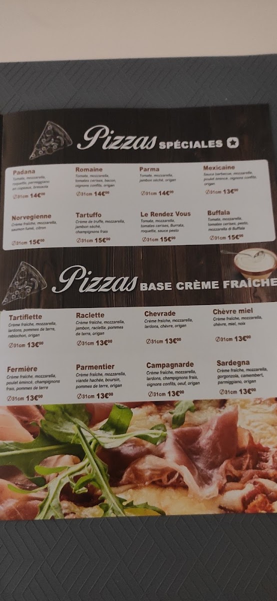 Menu Le Rendez-Vous - Restaurant-Pizza Au Feu De Bois-2