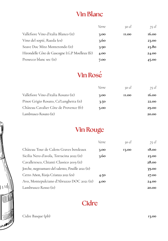 Menu Le Restaurant Italien La Trattoria Della Nonna-3