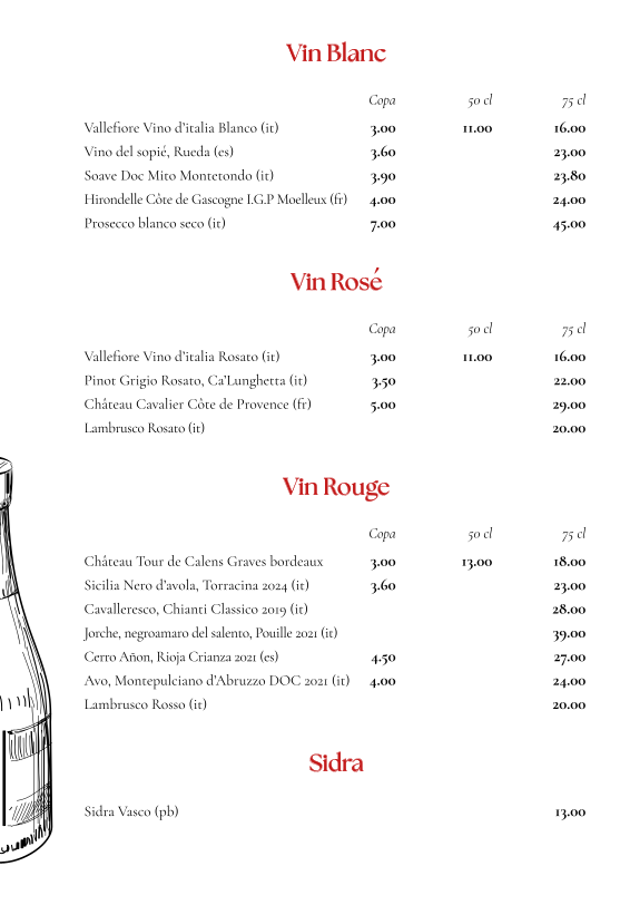 Menu Le Restaurant Italien La Trattoria Della Nonna-6