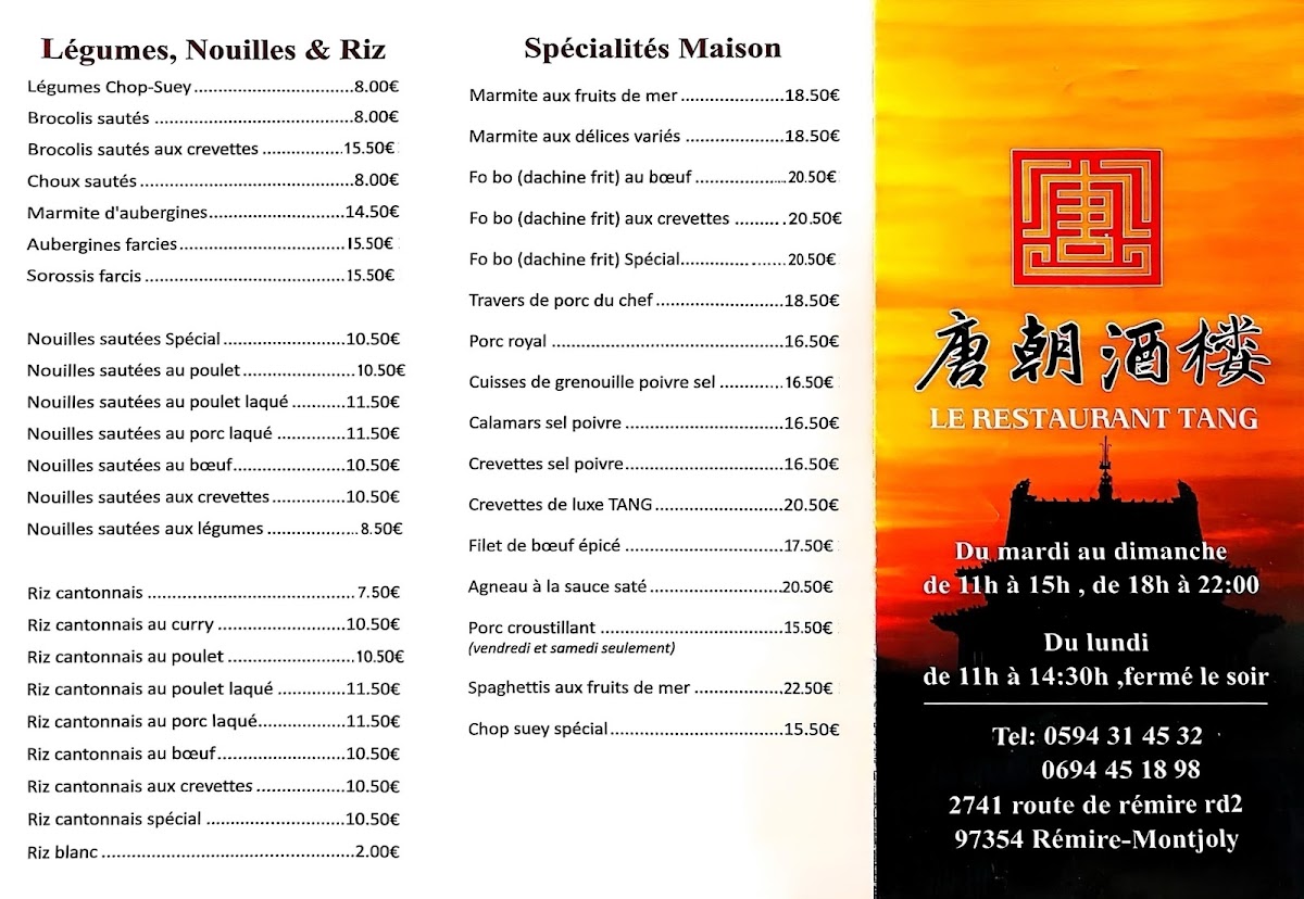 Menu Le Restaurant Tang-2