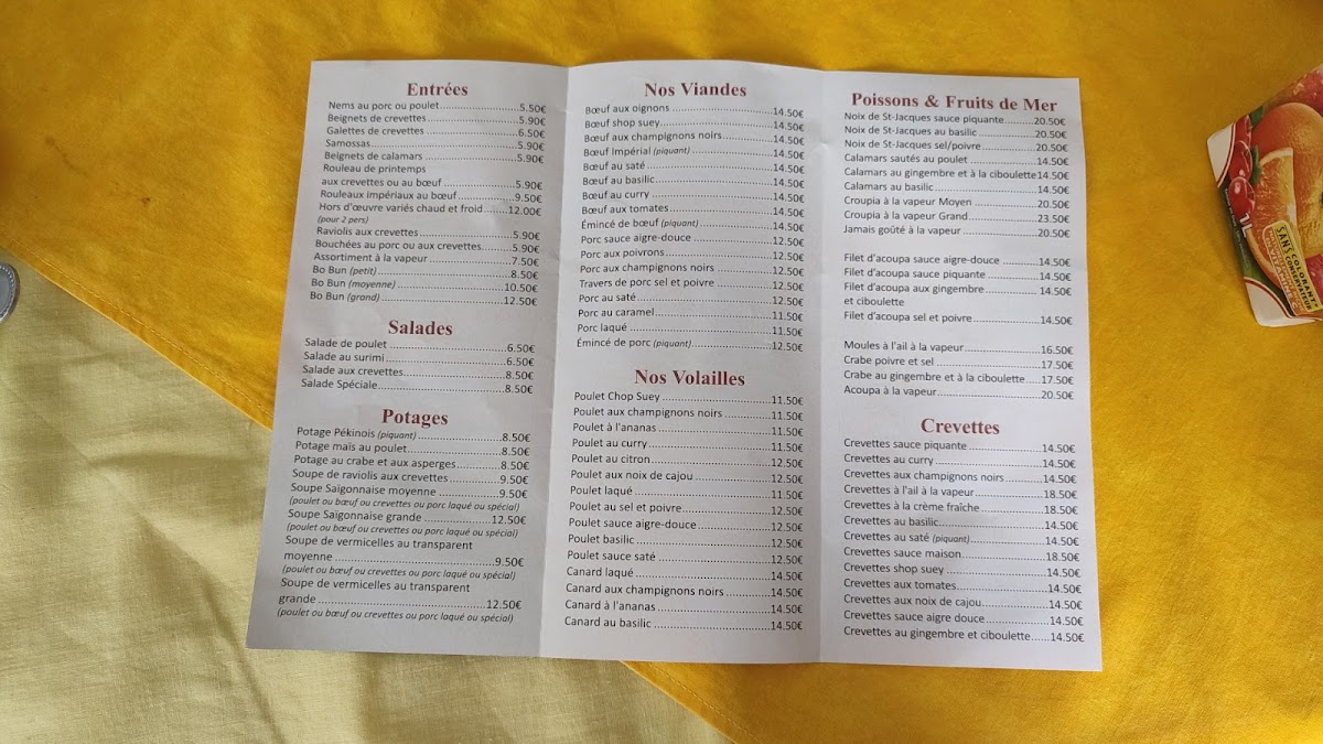 Menu Le Restaurant Tang-3