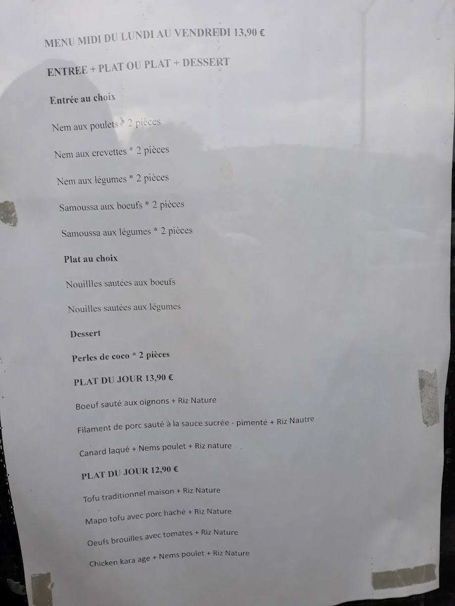 Menu Le Resto Chinois 惊叹号-1