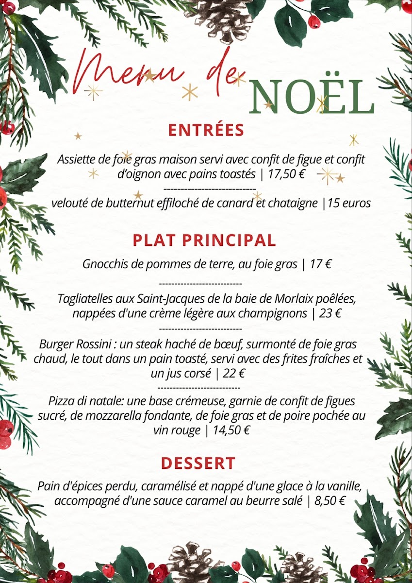 Menu Le Resto D'à Côté - Pizzeria-1