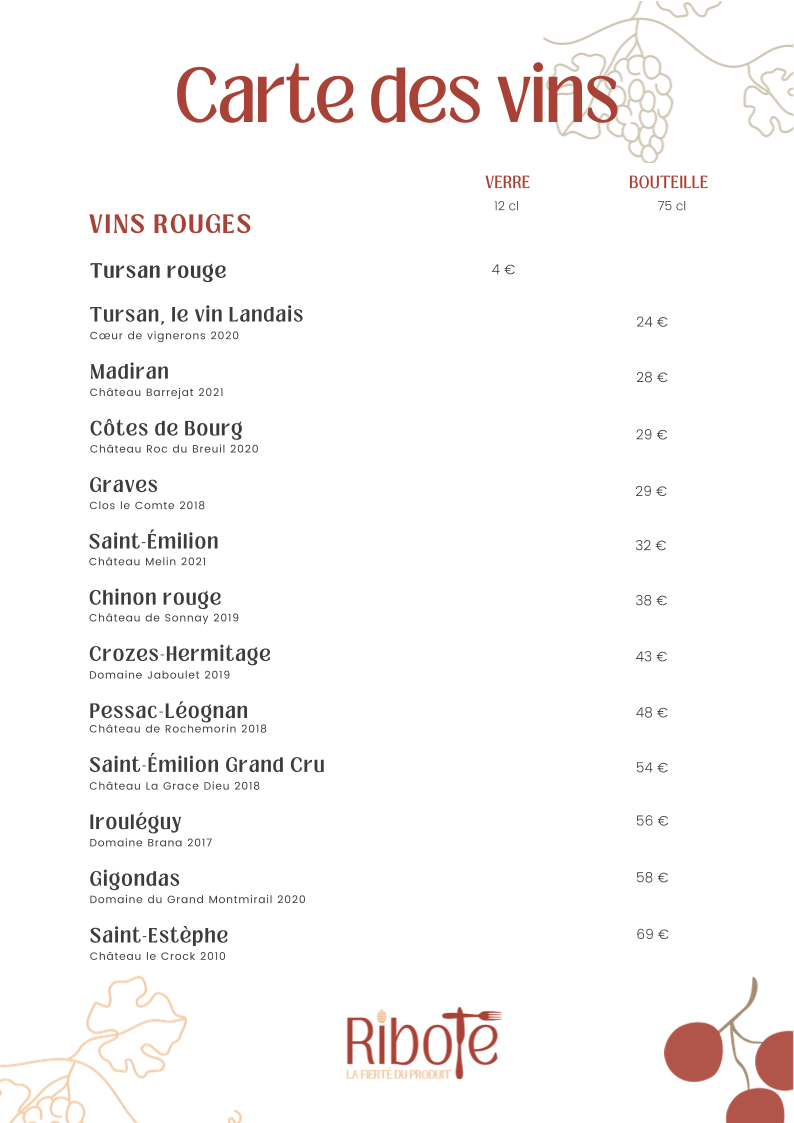 Menu Le Ribote-5