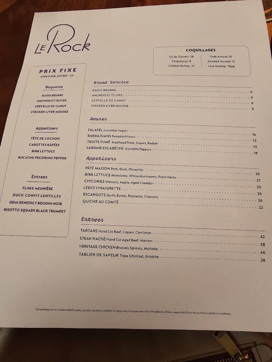 Menu Le Rock-2