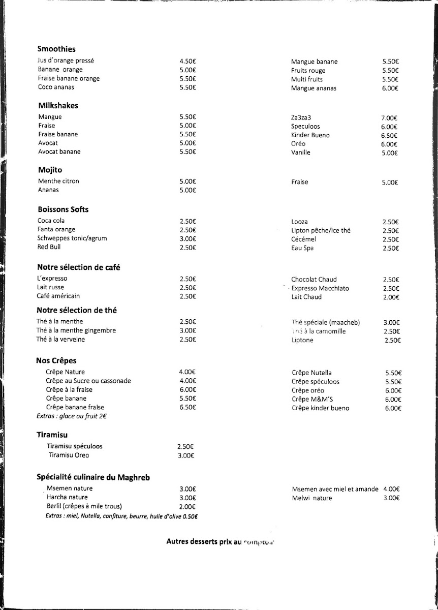 Menu Le Rustic Family-1