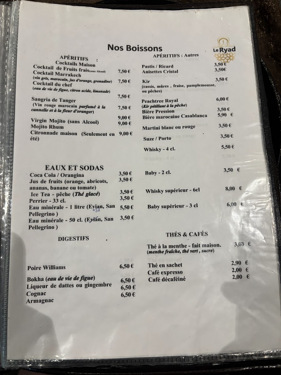 Menu Le Ryad-2