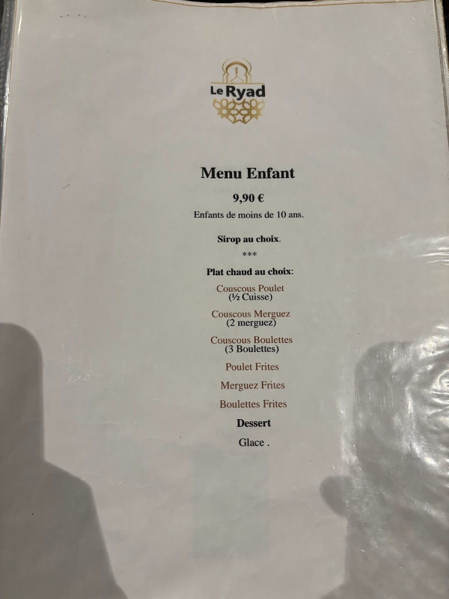 Menu Le Ryad-9