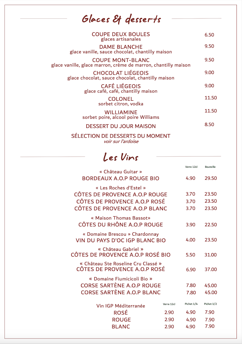Menu Le Saint-Laurent Café-1