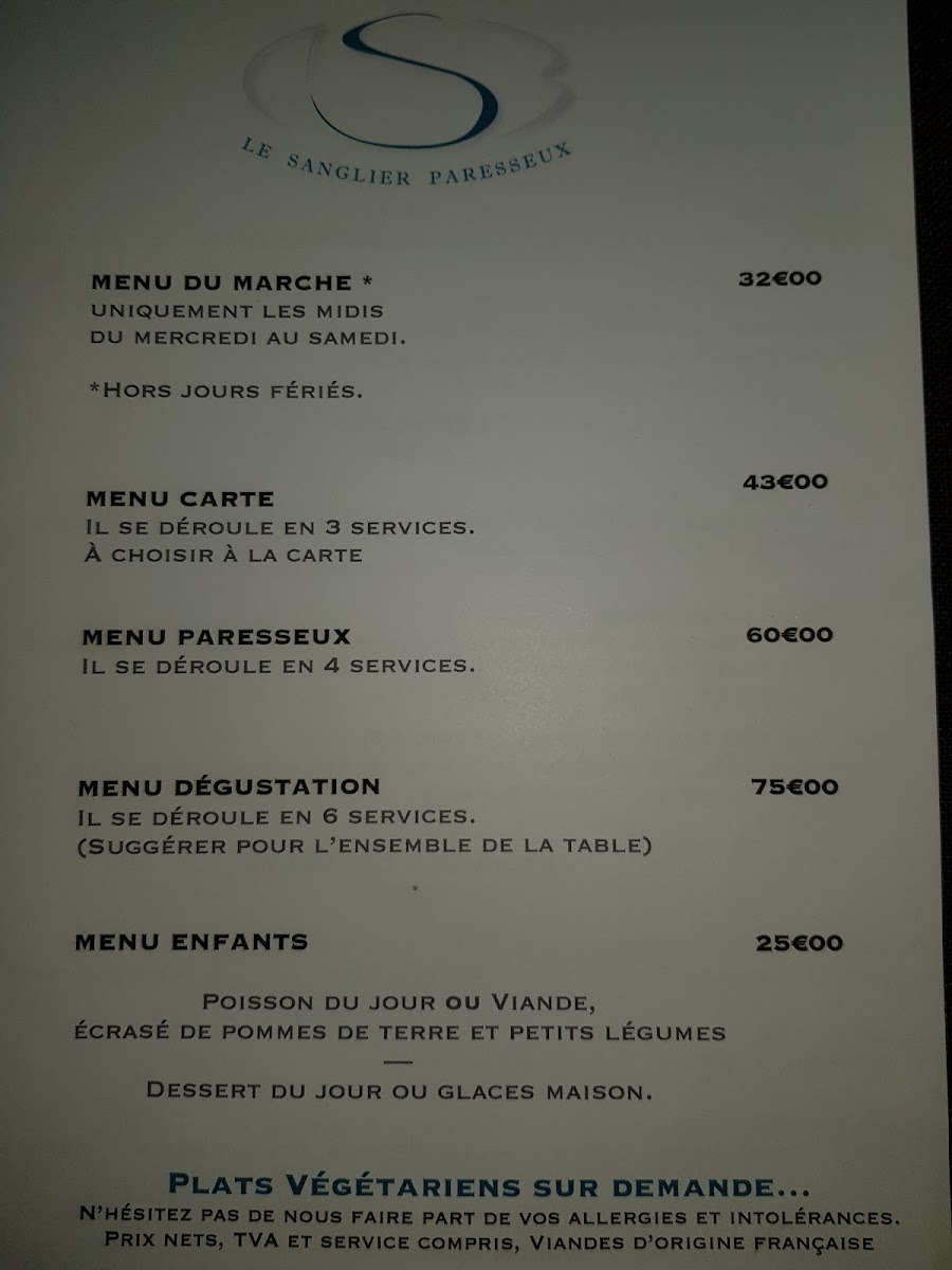 Menu Le Sanglier Paresseux-3