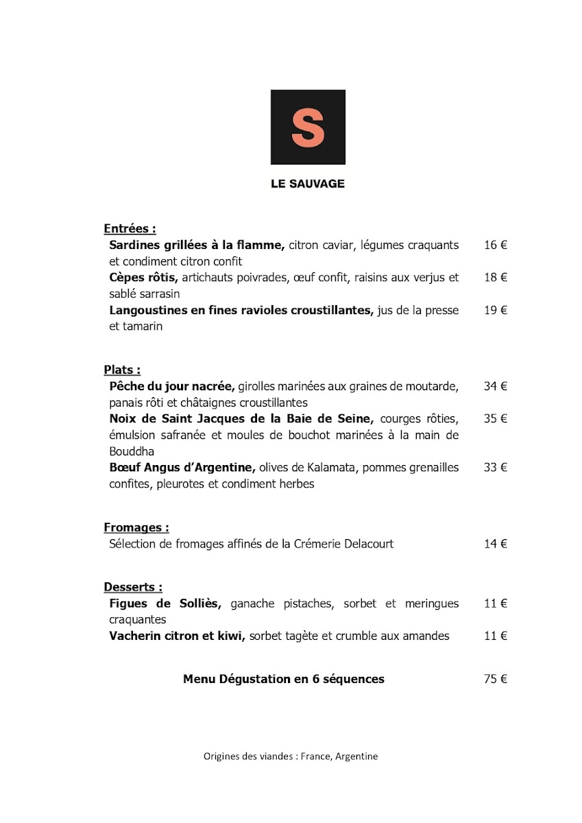 Menu Le Sauvage-3