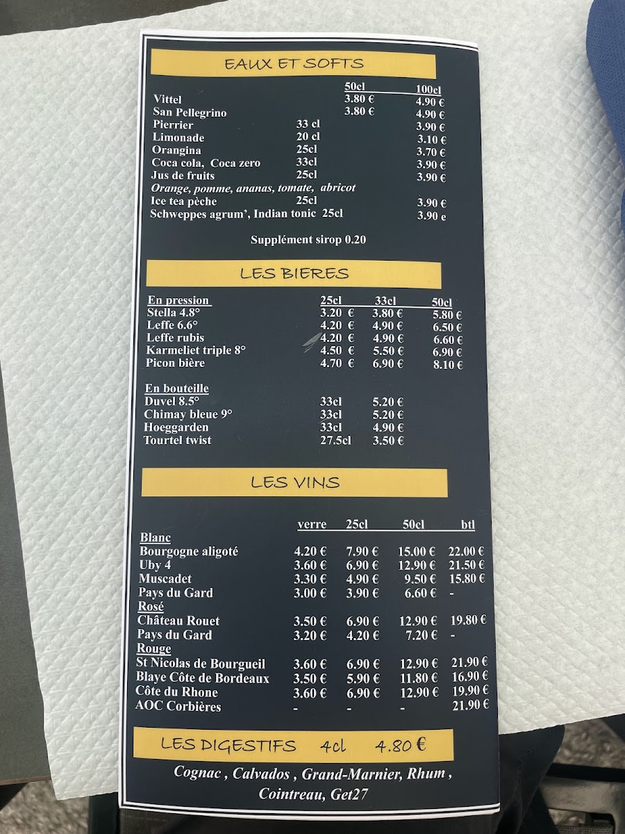 Menu Le Sémaphore-1