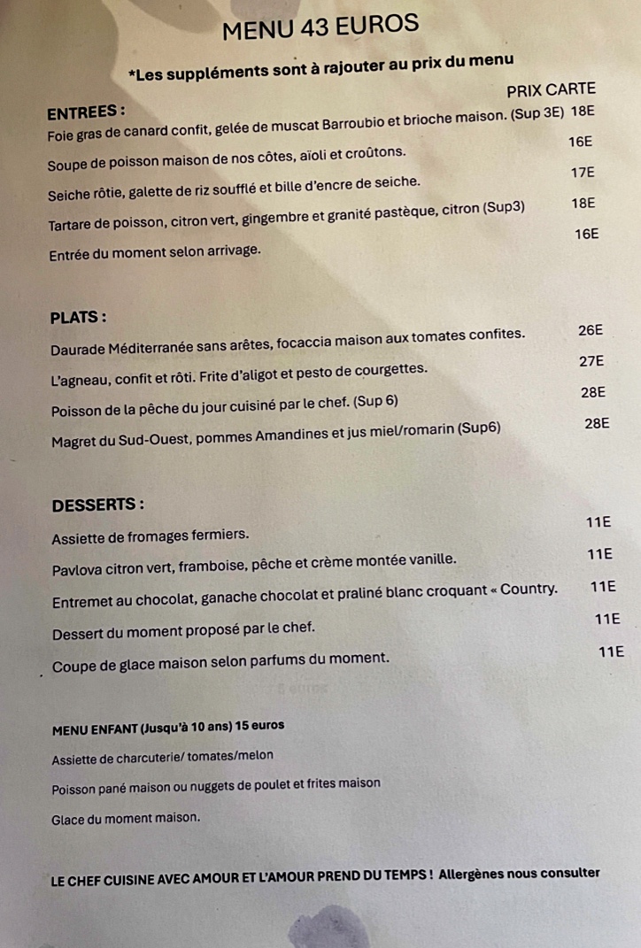 Menu Le Sépia-1