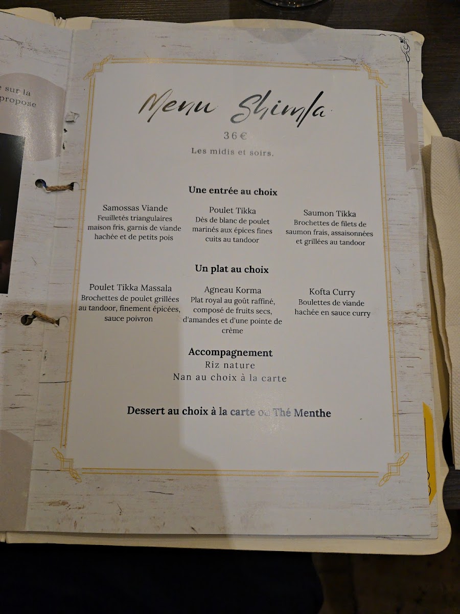 Menu Le Shimla - Restaurant Indien & Pakistanais Halal Villeurbanne-6