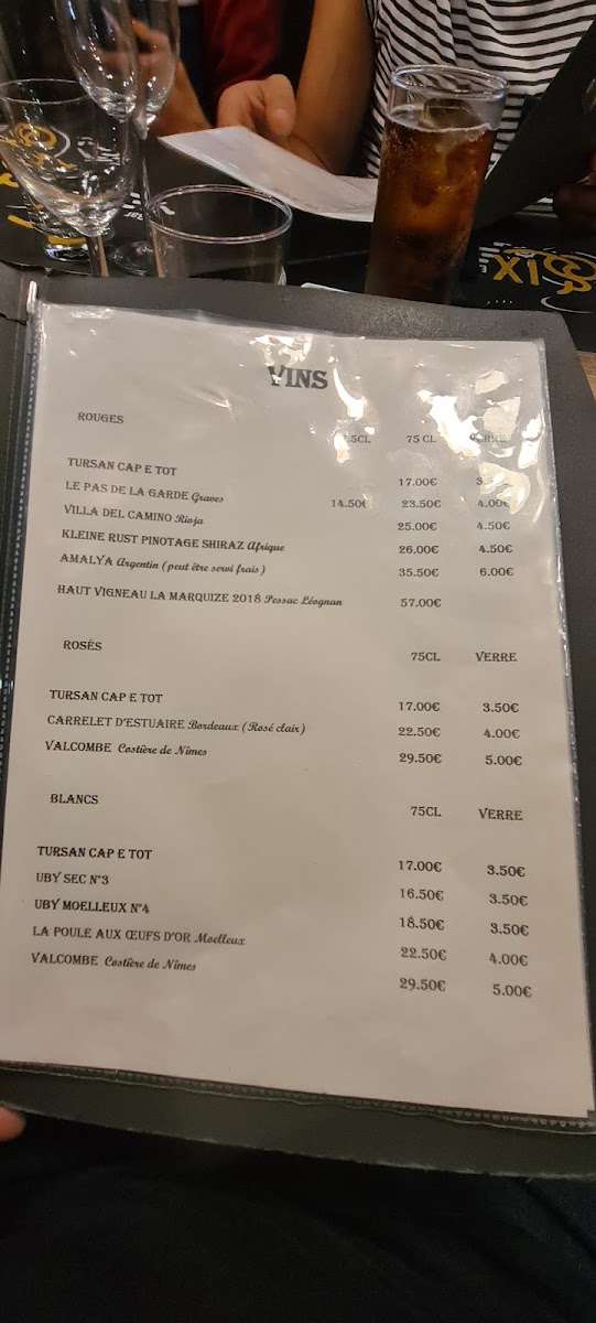 Menu Le Six-3