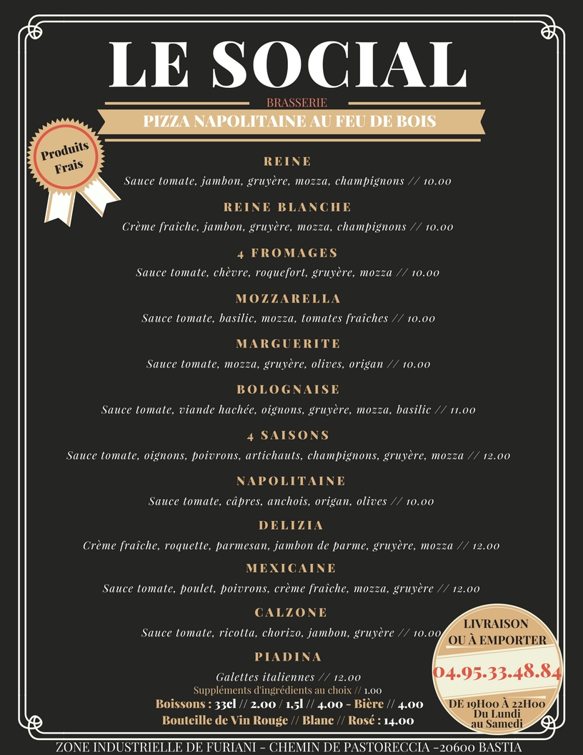 Menu Le Social 2K18 Pmu-2