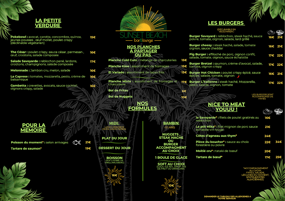 Menu Le Sunset Beach (Anciennement Auberge Du Boucanier)-2