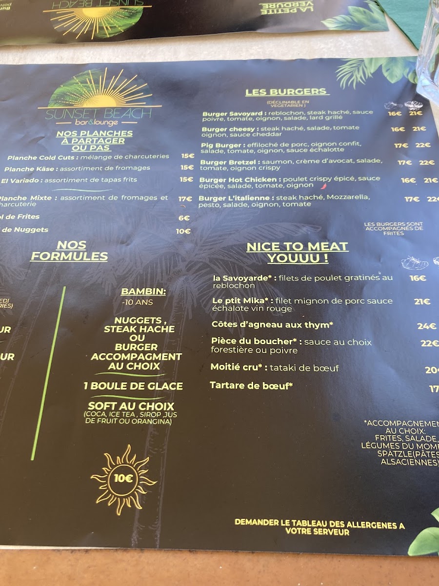 Menu Le Sunset Beach (Anciennement Auberge Du Boucanier)-4